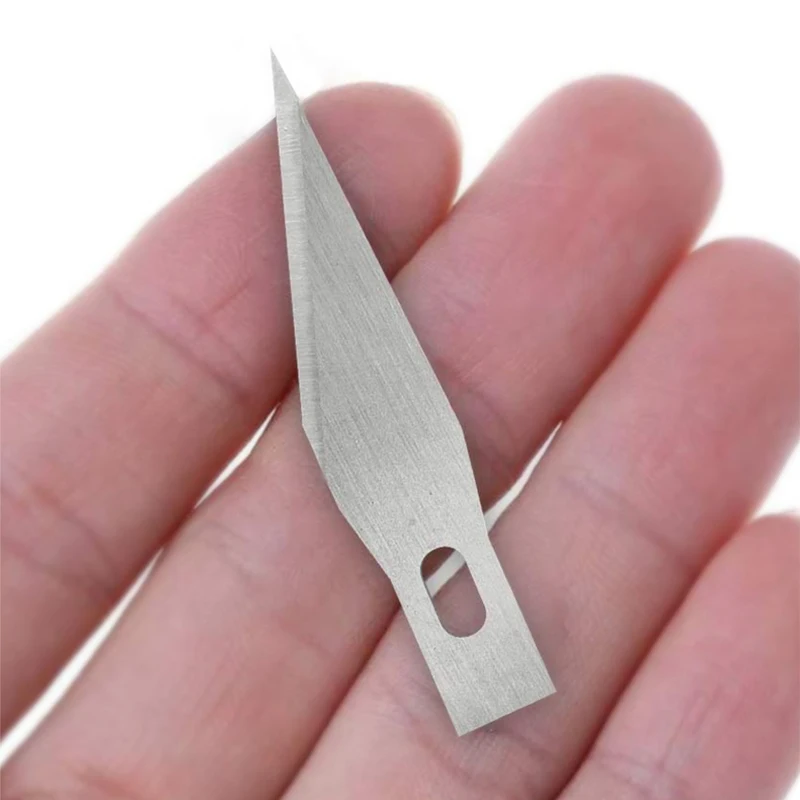 Wood Carving Blades LMDZ 50/100pcs Knife DIY Wood Carving Fruit Food Scalpel Craft Sculpture Cutting Tool Metal Engraving Blades