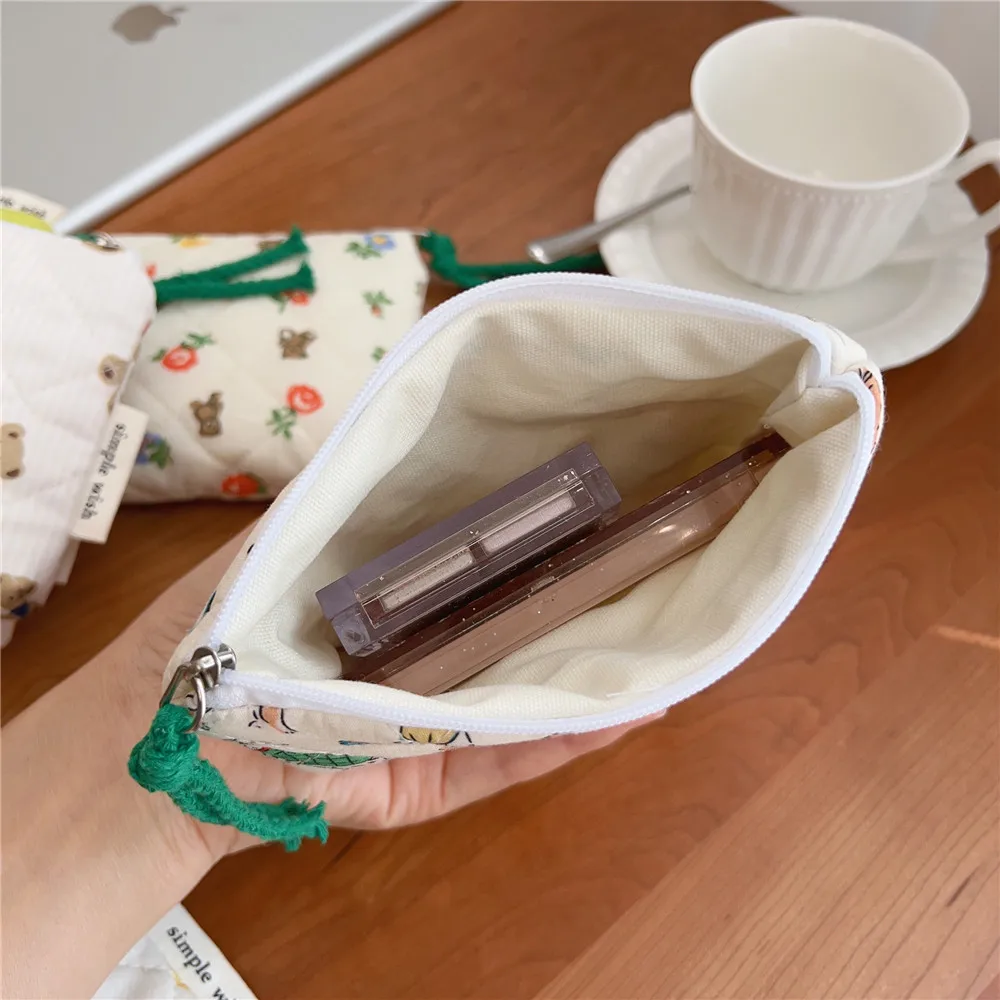 Mini Small Zipper Coin Purse Women Cute Floral Clutch Purse