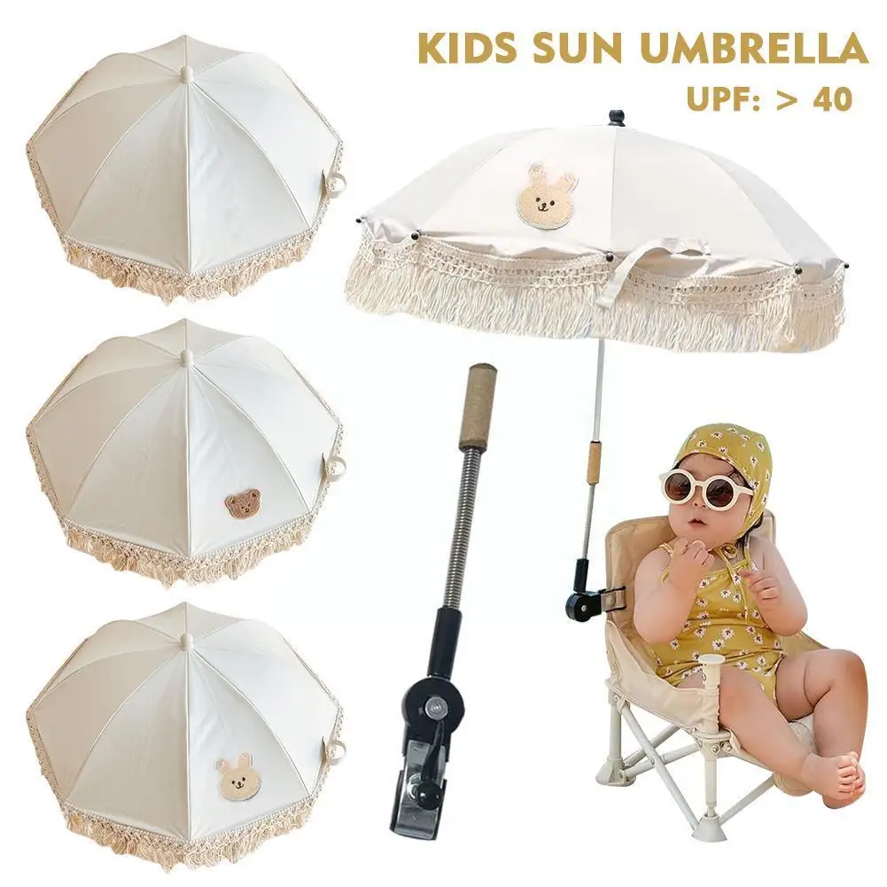 Bohemian Lace Outdoor Stroller, Sun Shade Umbrellas para crianças