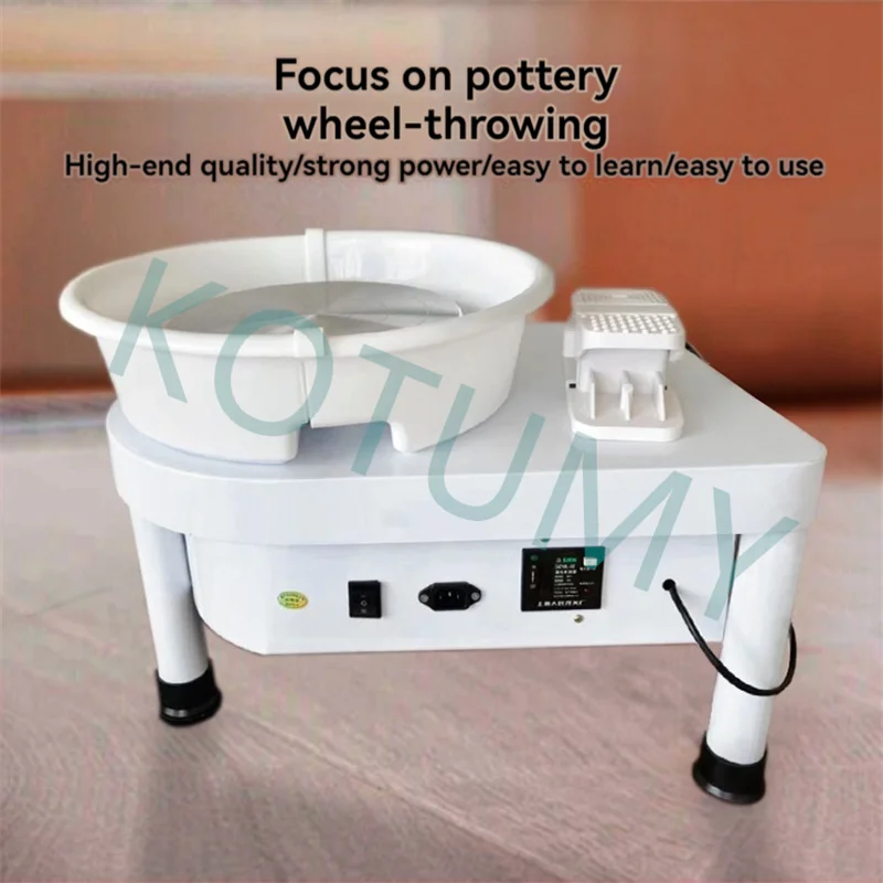 Electric Pottery Wheel Machine 350W Foot Pedal W/ Shaping Tools for School Ceramic Clay Working Forming DIY Art Craft