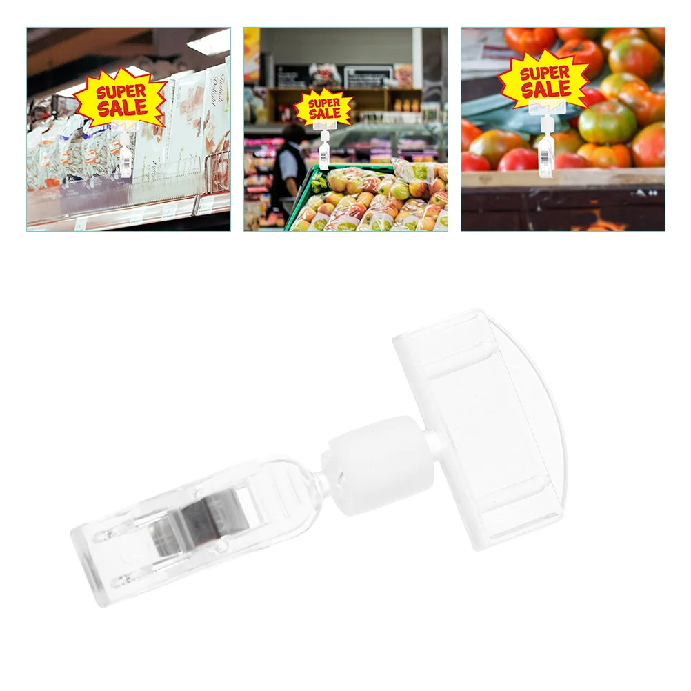 

25 Pcs Pop Advertising Clip Sign Holder Signs Merchandise Price Display Holders Retail Tag Acrylic Clips