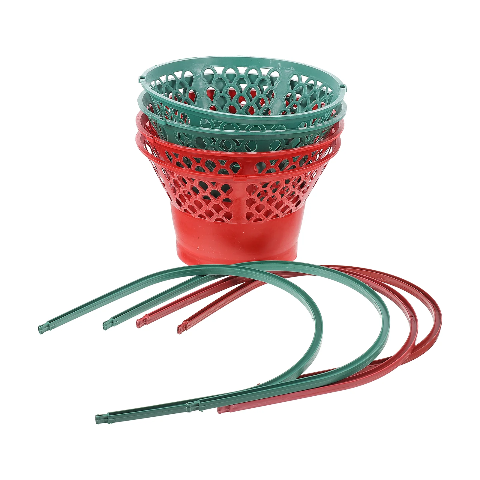 4Pcs Plastic Flower Basket Flower Gift Wrapping Basket Wedding Layout