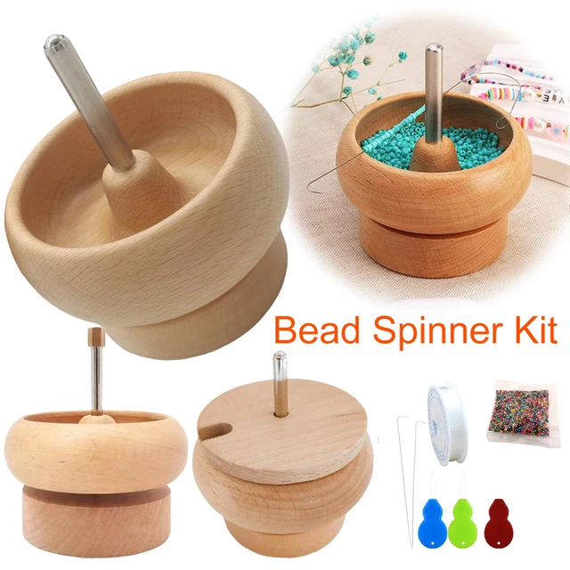 Spinning Bead Bowl Wooden Bead Holder Waist Beads Kit For Jewelry Making  Bracelet Maker Stringing Wooden Crafting - AliExpress