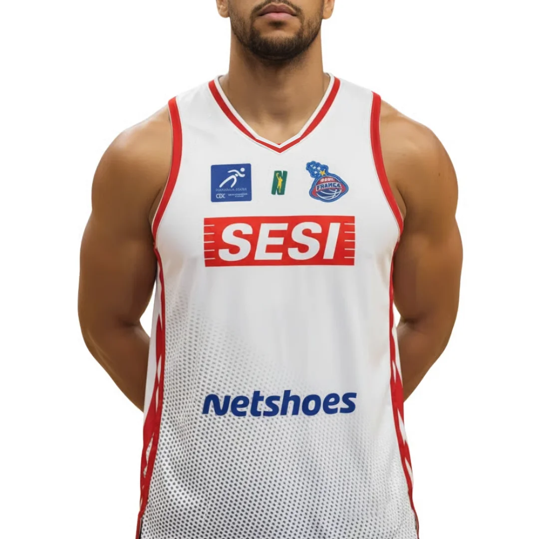 25-26 Sesi Franca Basquete Heim-Basketballtrikot Trainingsset Sport Schnelltrocknend Herren T-Shirt Kinderbekleidung Damen T-Shirt