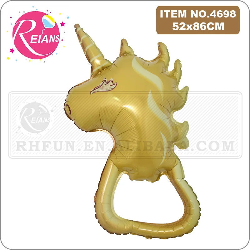 Animal Unicorn Bottle Opener Big Helium Foil Palloncino Per Adulti Compleanno Wedding Bar Club Party Decoration Theme Scene Decoration