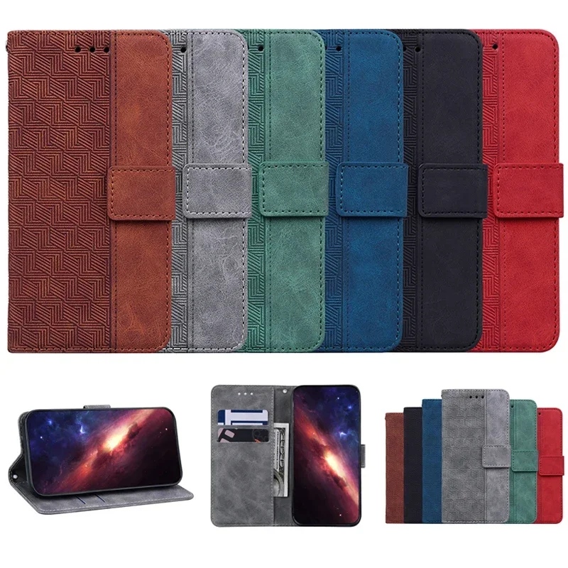 Elegant Painted Flip Leather Magnetic Phone Case - Premium Protective Cover for Samsung Galaxy Series
