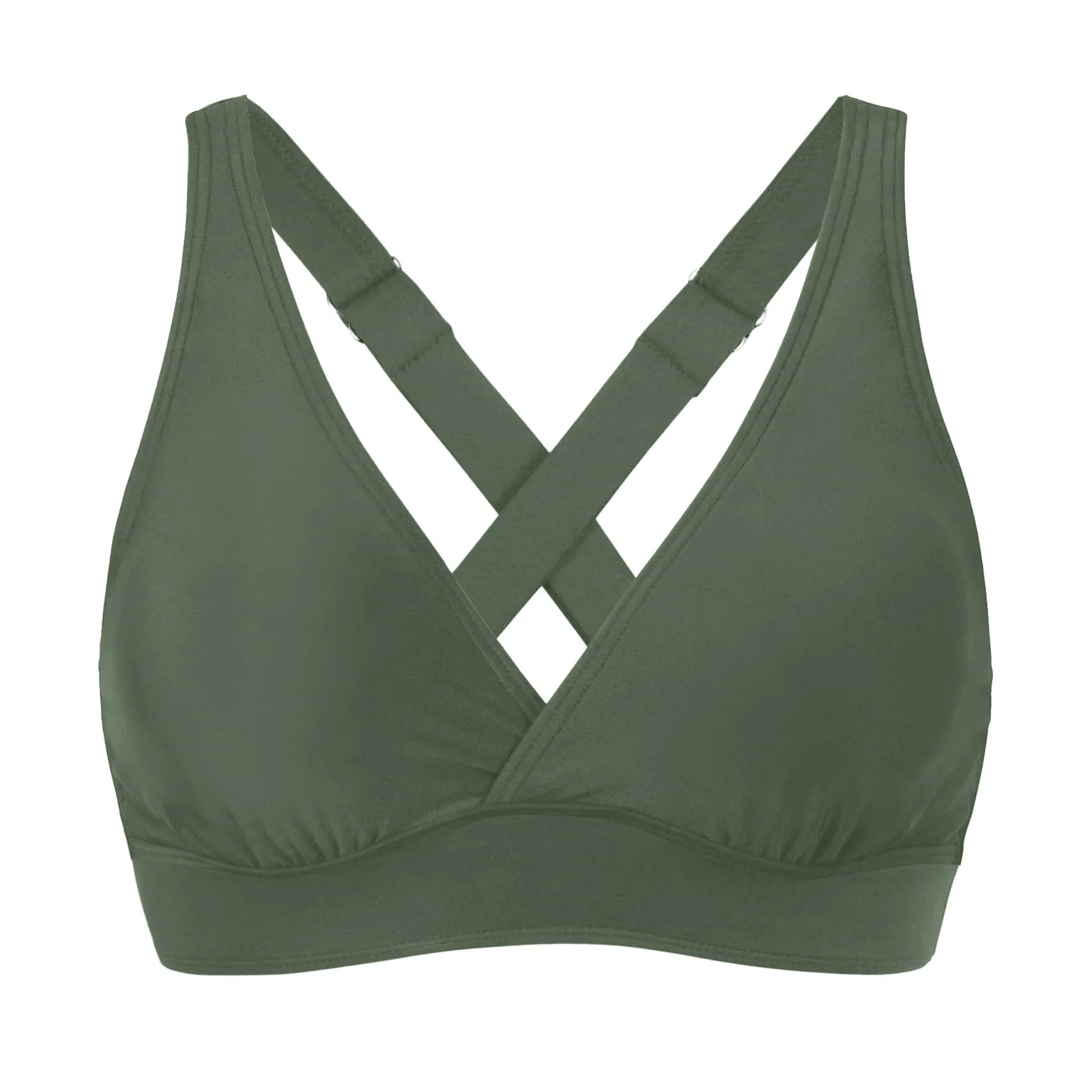 Women High Elastic Swimwear Tops Full Coverage Push Up Swim Crop Bikini Top Women Cross Board Swimming Suits Bra bikini set women swimwear bikini swimsuit