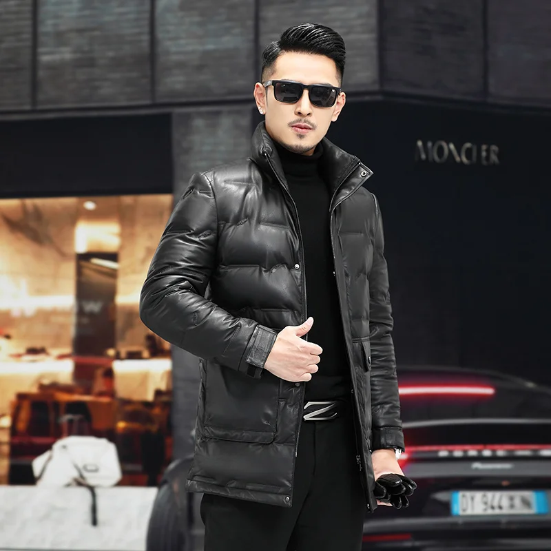 

Jackets Casual Jacket Winter Warm Down High for Men 2023 Real Sheepskin Coat quality Clothing Chaquetas Hombre Leather