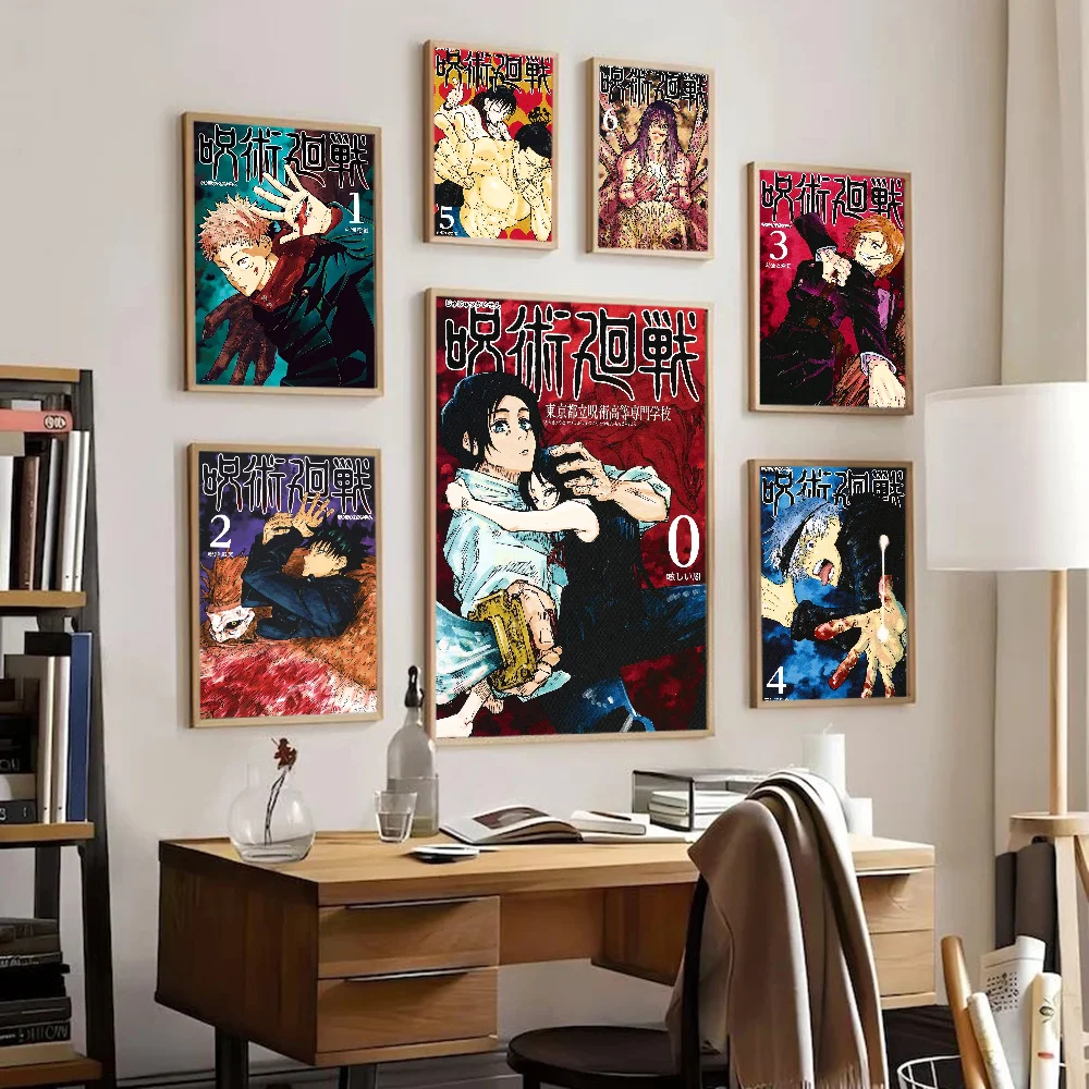 Jujutsu-Kaisen-p-steres-de-Anime-pegatina-blanca-adhesiva-para-habitaci ...