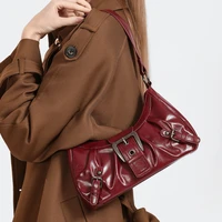 Y2K Retro Pleated Hobo Shoulder Bag for Women Hot Selling Maillard Style Underarm Bag Clutch Handbags for Travel Work Shopping - Image 2