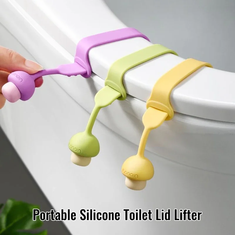 Avoid Touching Toilet Seat Lifting Handle Silicone Toilet Seat Pad Cover Lifters 2Pcs For Most of Easy to install 85LC