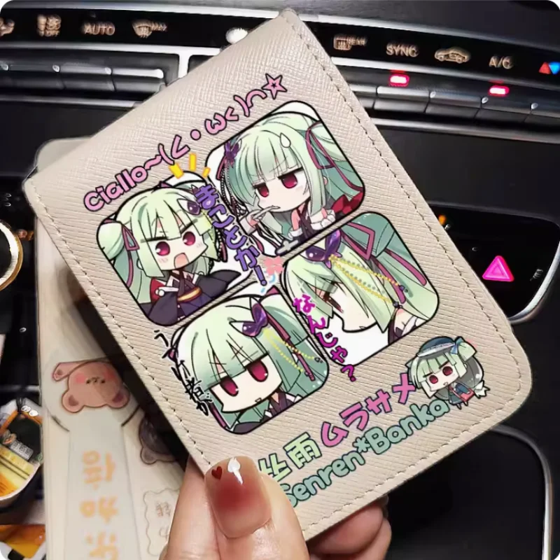 Anime Senren*Banka  Wallet Fold Bag Multi Card  Coin Pocket Photoes Holder Fashion Kids Wallets Gift
