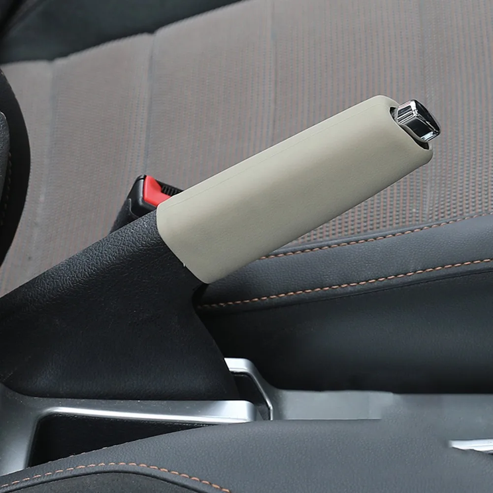 Hand Brake Set Universal Car Handbrake Sleeve Gel Cover Anti-Skid Auto Parking Brake Silicone Wear-Resistant Handbrake Cover