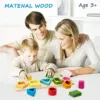 Children's Wooden Category Stack Toy Education Color Shape Classification Instrument Puzzle Toys 3