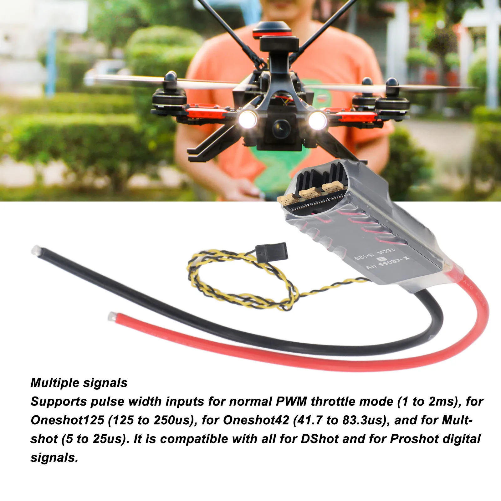 ESC Brushless 160A 5-12S HV3 ARM 32 bits pour Drone FPV