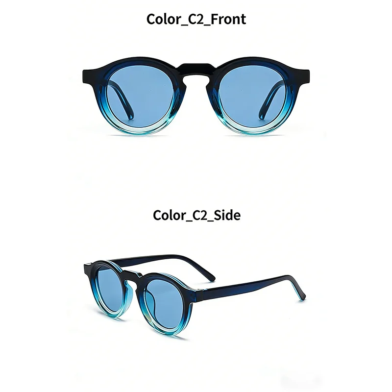 Europäische und amerikanische Retro-Brille mit kleinem runden Rahmen, einfache und modische, stilvolle und trendige Brille für Männer und Frauen 8544 – Detail 12