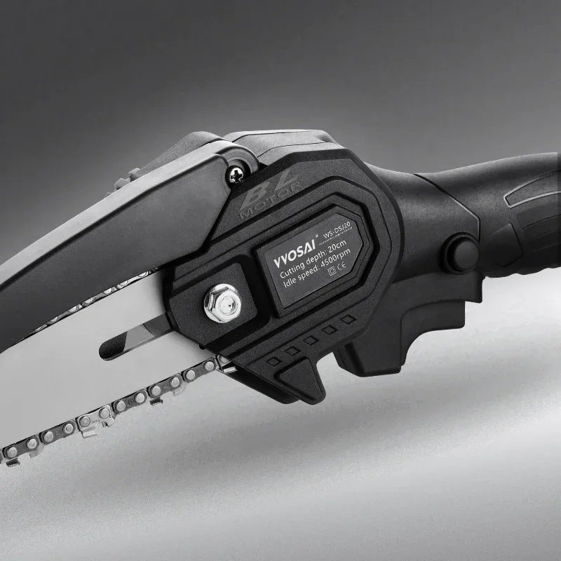 Mini chainsaw 20V 6 Inch brushless cordless handheld pruning saw portable woodworking electric saw cutting tool