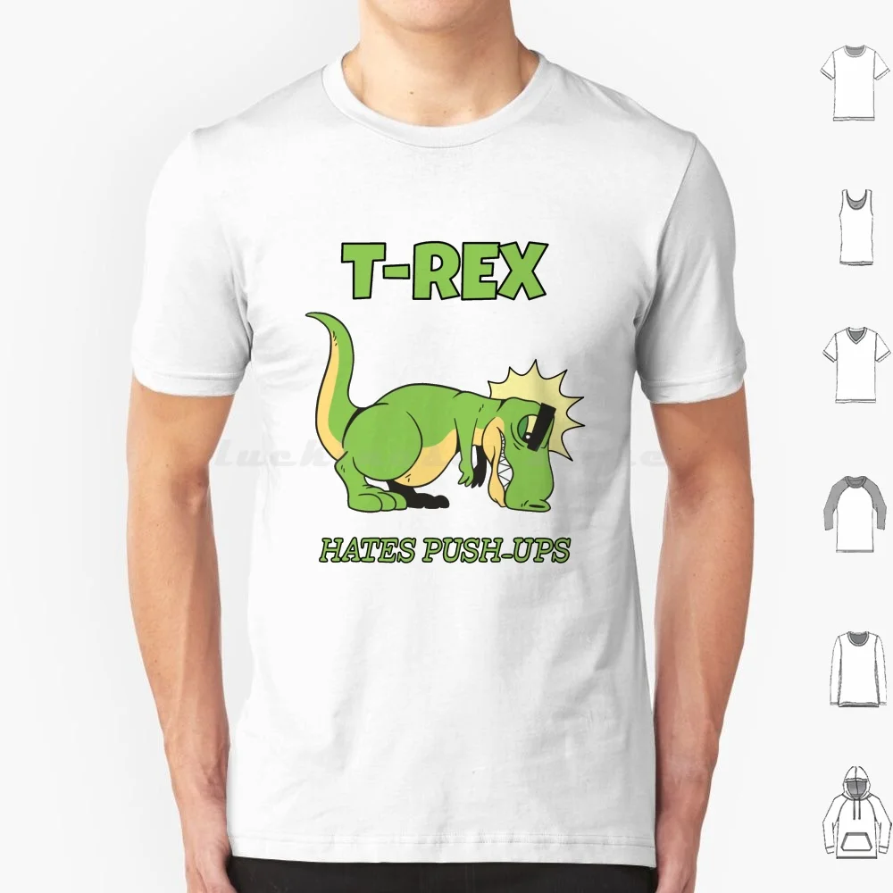 T-Rex Odia Push-Up T Shirt Big Size 100% Cotone T Rex Dinosaur Funny Dino Trex Push Up Fitness T Rex Odia Push Up Palestra