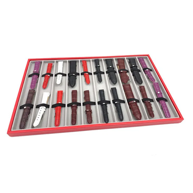 Leather Watch Organizer Tray Mechanical Wrist Watch Storage Box Case Watches Display Collection Accessories Gift Ides for Men