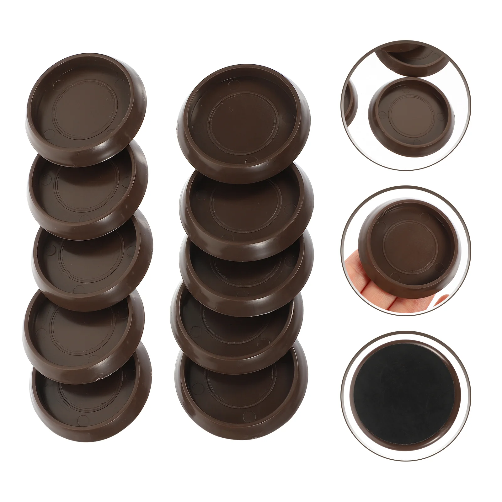 

10 Pcs Bed Accessories Replaceable Chair Wheel Stopper Furniture Coasters Circle Couch Compact Sofa Non-slip Square