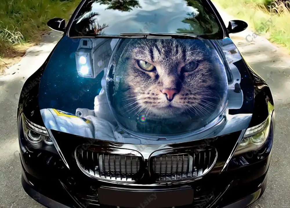 

star cat animal Car Hood Wrap Color Vinyl Sticker Decal Truck Graphic Bonnet Custom Car Decoration Stickers