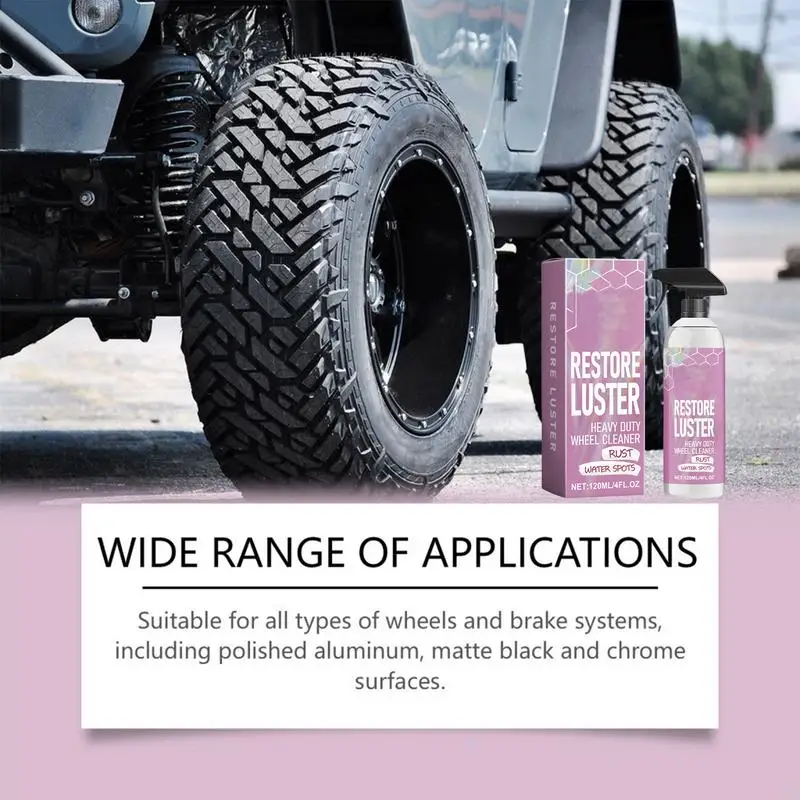 Wheel Cleaner Spray Effective Rim And Tire Cleaner Car Wheel Professional Rim 120ml Brake Dust Remover