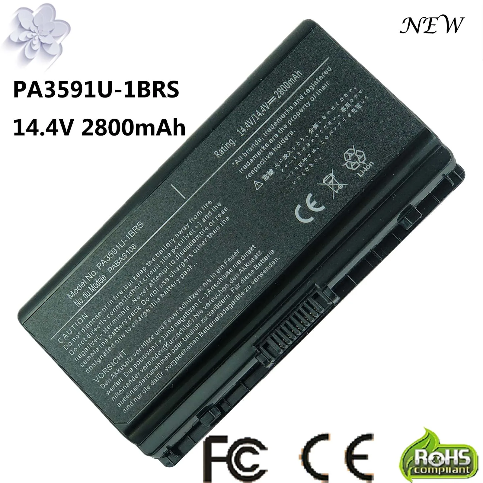 

Аккумулятор 14,4 В 2800 мА · ч для toshiba Equium L40 PA3591U-1BAS L401L402 PA3591U-1BAS PA3591U-1BRS