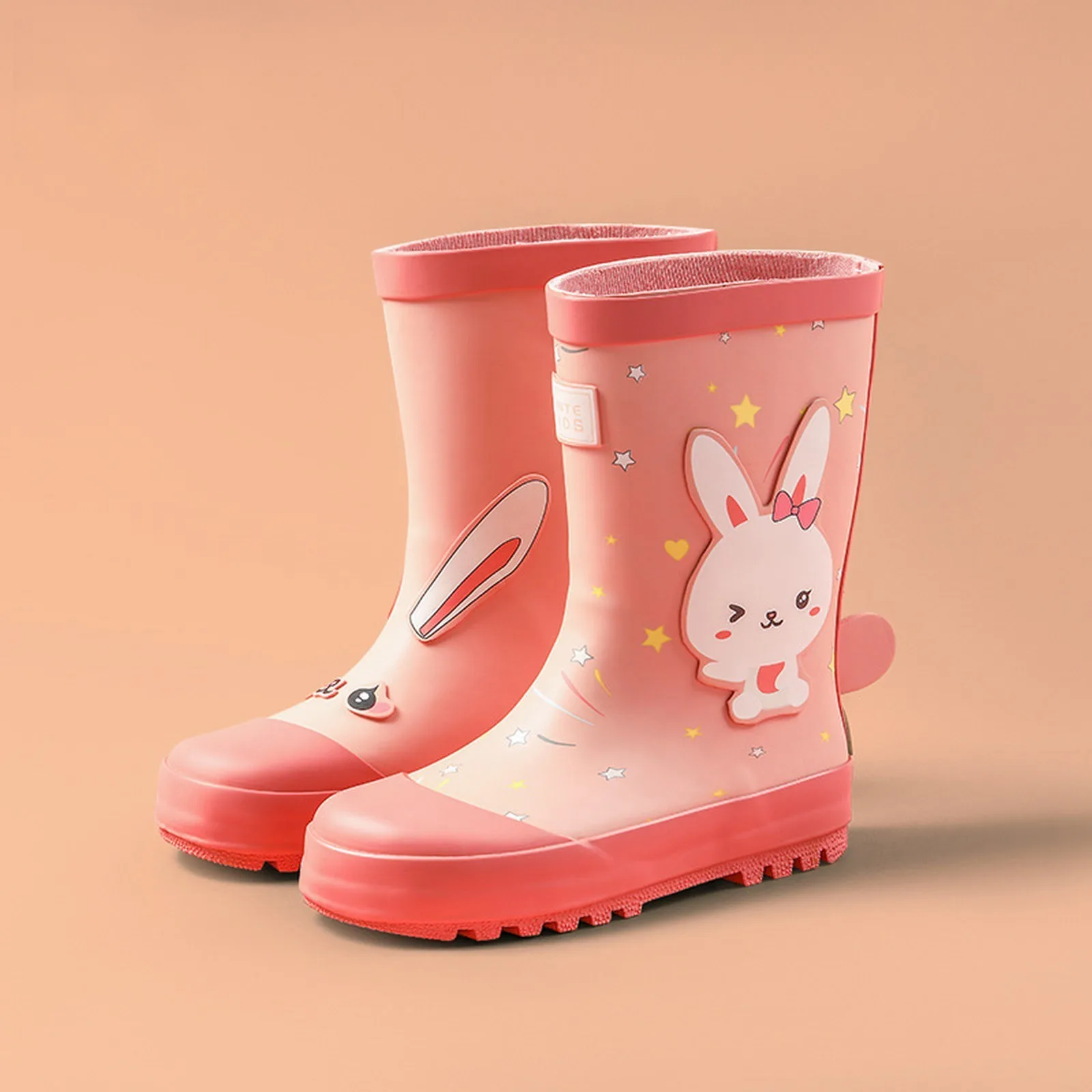 Rain Boots Children Cute 3D Cartoon Rain Boots Kids Boy Girls Rubber