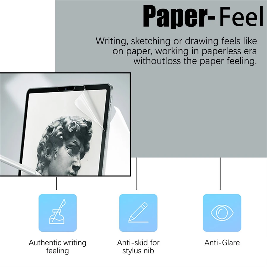 3Pcs Paper Feel Like Screen Protector For ipad Air 11 Pro 13 2024 10th 9th Generation 8 7 6 Air 5 4 Pro 11 12.9 10.5 M5 No Glass — view 4