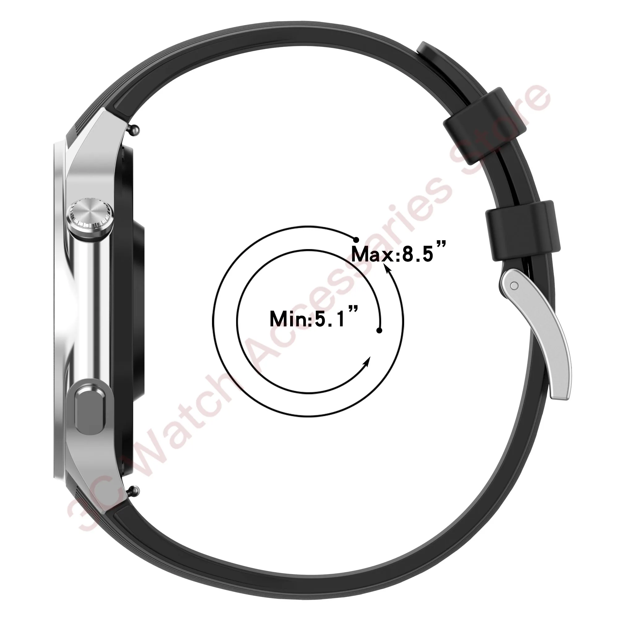 Silicone Replacement Strap for Smart Watch - No Gap Design, High-Quality Wristband Bracelet Accessories