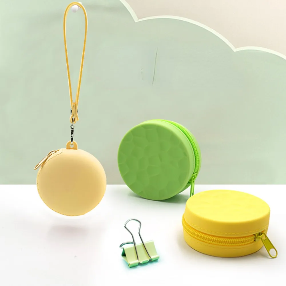 

Silicone Coin Wallet Cute Pendant Keychain Colored Key Bag Mini Round Change Purse Women
