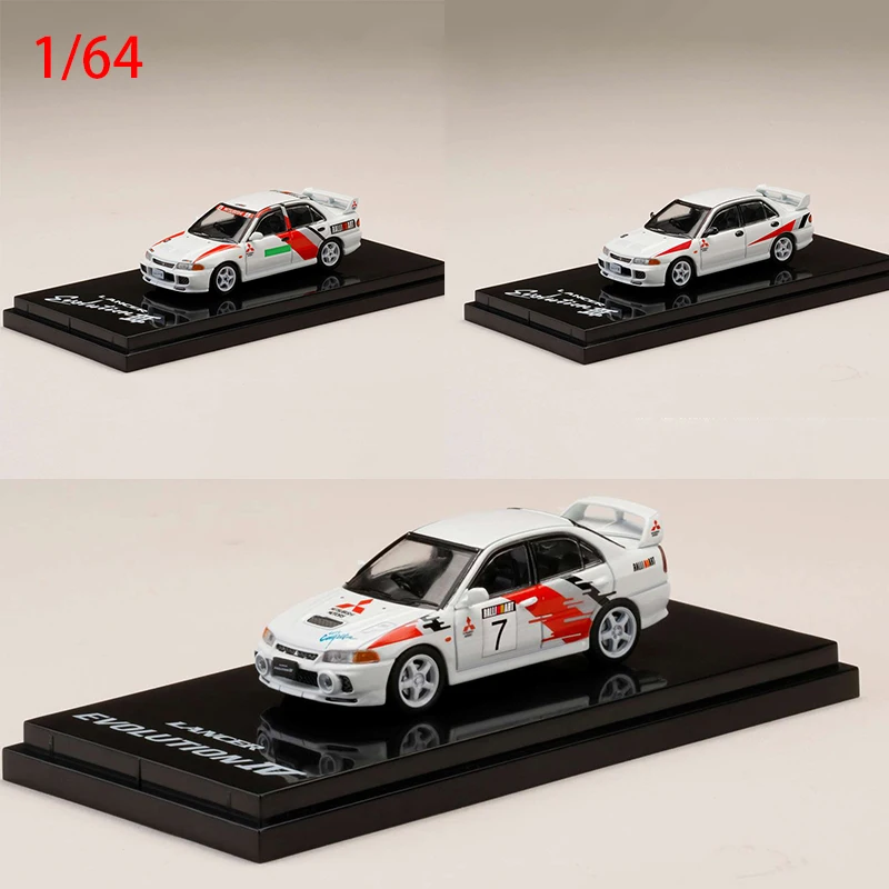 

Diecast 1/64 Size Mitsubishi EVO 3 Model Car EVO 4 Arally Car Alloy Model Collection Display Hobby Original Box