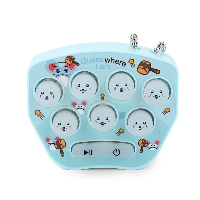 Pocket Mini Whack-a-mole Game Console Adult Children Parent-child Interactive Leisure Puzzle Cute Cartoon Toy With Keychain XPY 5
