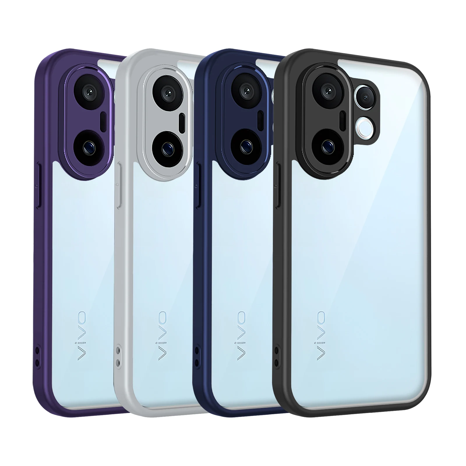 Shockproof Frosted Skin Feel Protective Phone Case with Camera Lens Protection