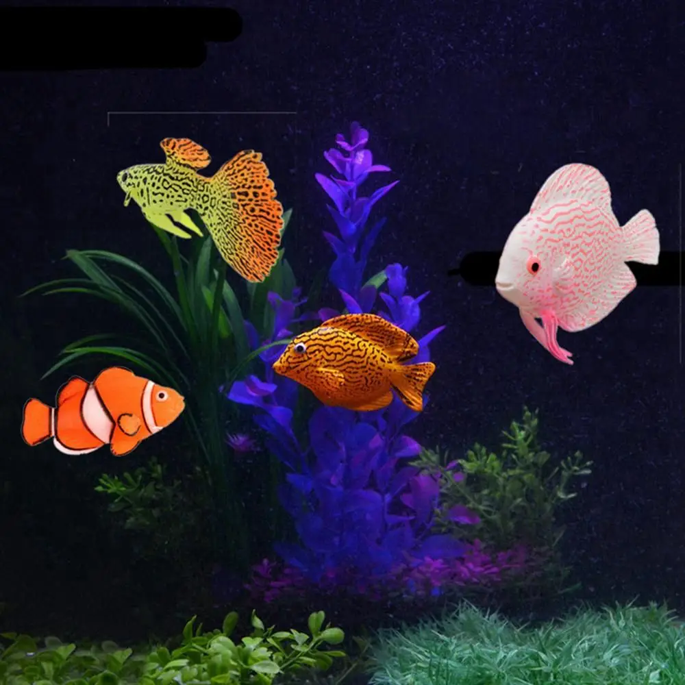 Glow In The Dark Artificial Aquarium Goldfish Ornament Fish Tank Jellyfish For Garden Ornament Fish Tank Decoration