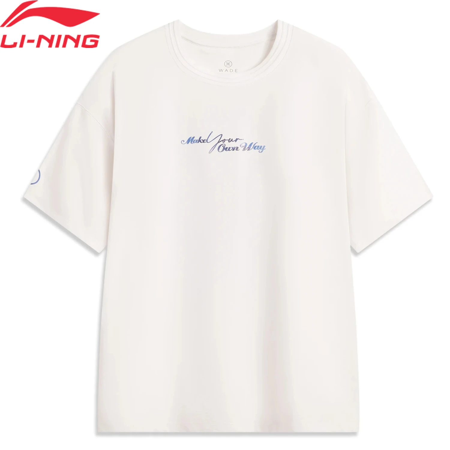 Li-Ning Men Wade T-shirt 64%Cotton 36%Polyester Loose Fit Breathable Sports Casual Short Sleeve Culture Tee Tops men sport tees