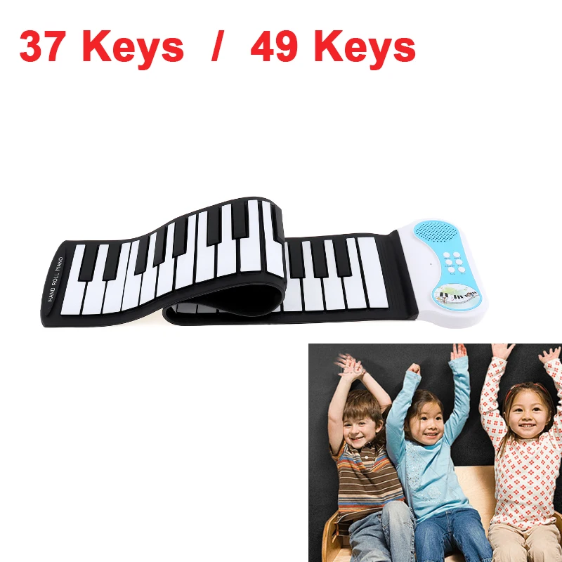 37 / 49 Keys Musical keyboard Portable Silicon Hand Roll Up Piano Electronic Keyboard Organ Teclado