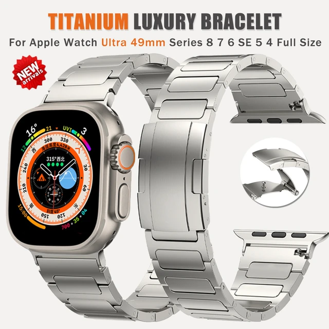 For Apple Watch Ultra 49mm iWatch Series 8/7/6/SE Titanium Metal