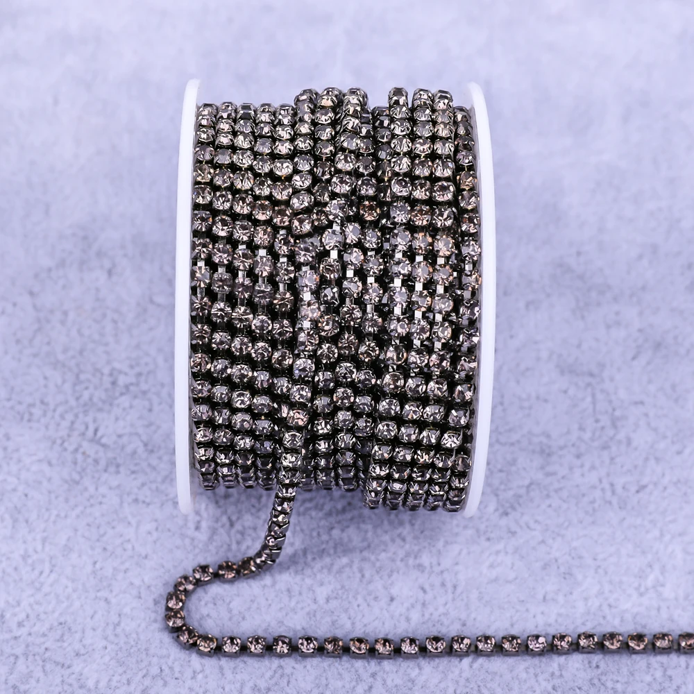 Radiant Gold Rhinestone Decorative Crystal Trim
