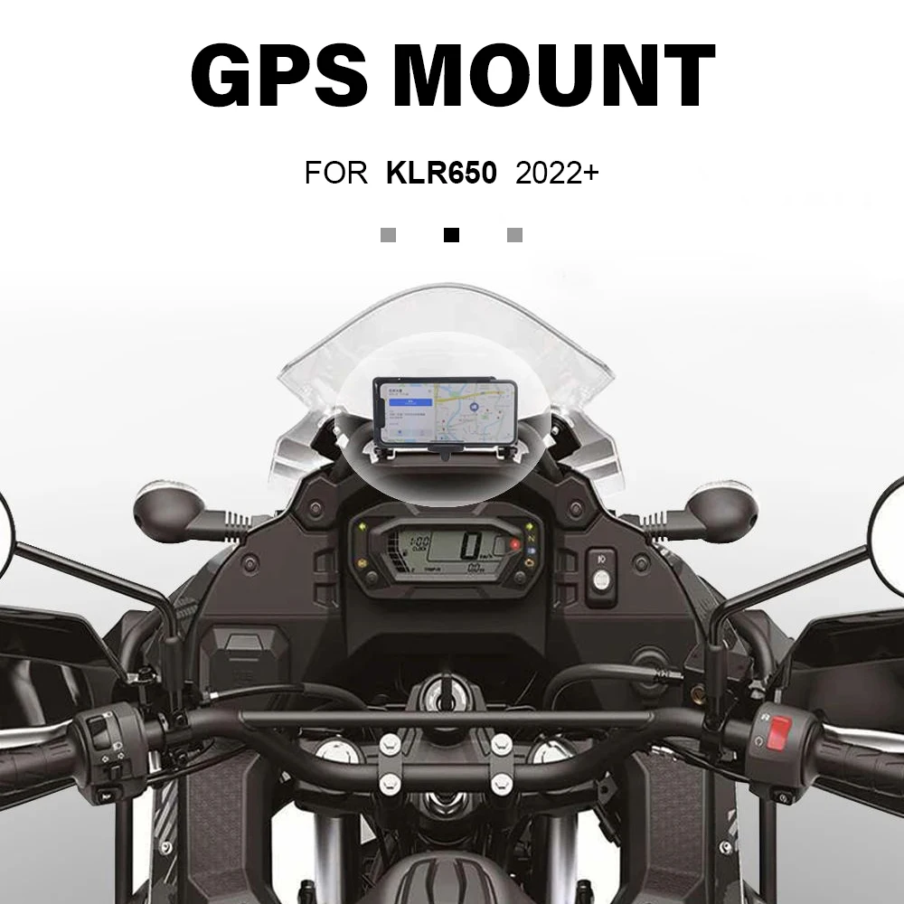 

For Kawasaki KLR650 klr 650 2022 + New Motorcycle Parts Front Phone Stand Holder Smartphone Phone GPS Navigaton Plate Bracket