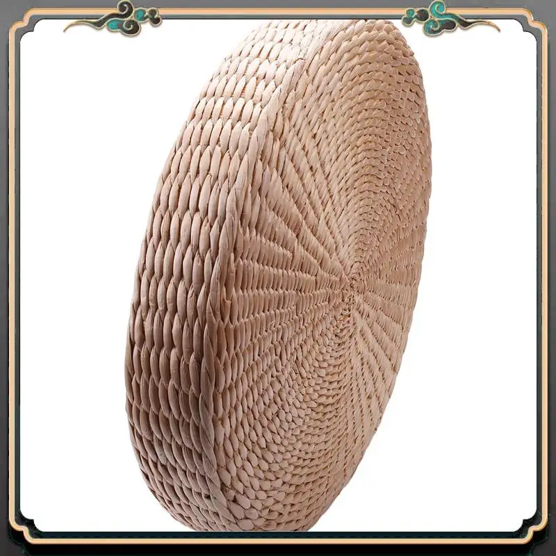 프리미엄 5 Pcs 40Cm 다다미 쿠션 라운드 밀짚 직조 수제 베개 바닥 요가 의자 좌석 매트