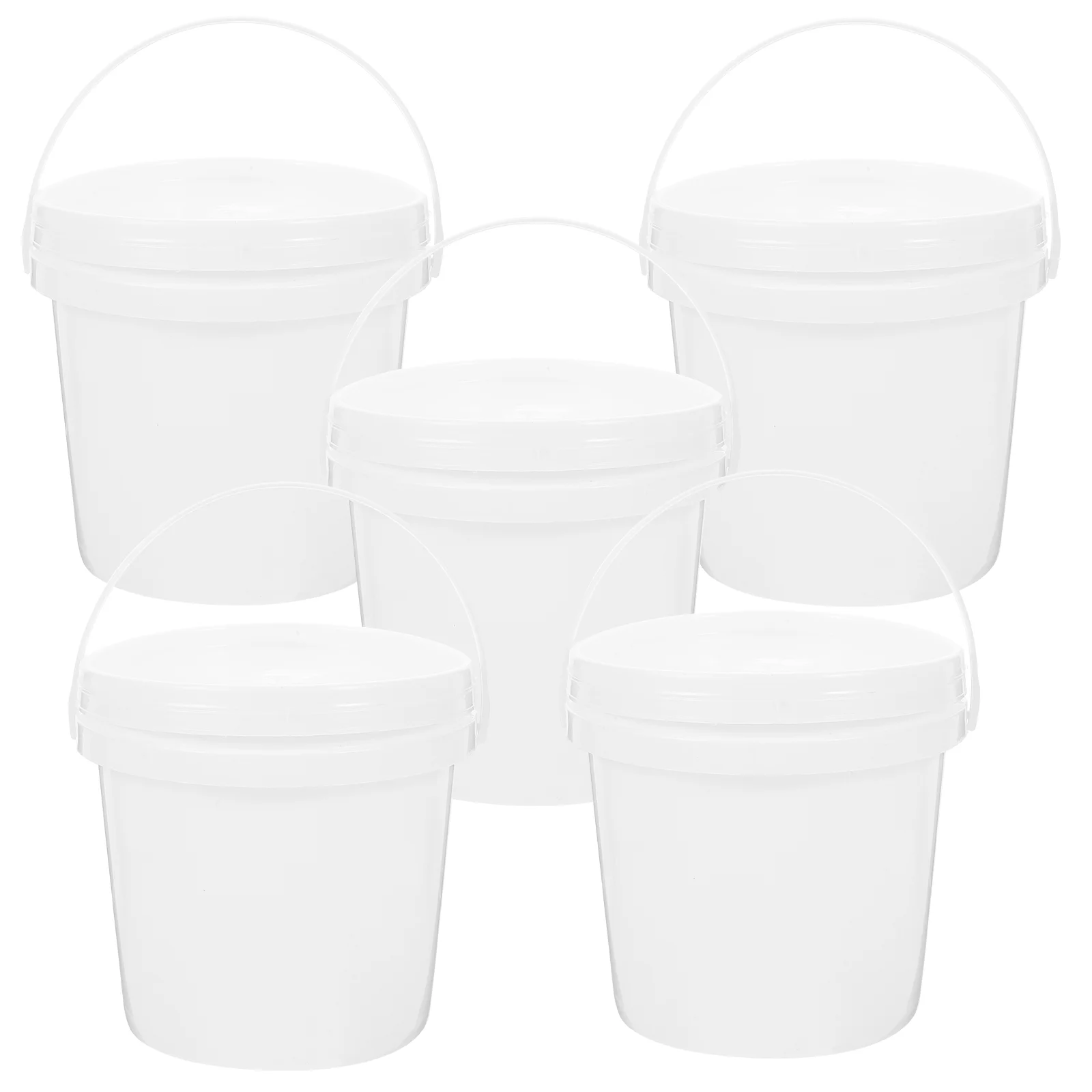 

5 Pcs Plastic Barrel Hydrobucket Beach Sand Square Buckets Small Portable Farm Aquapail