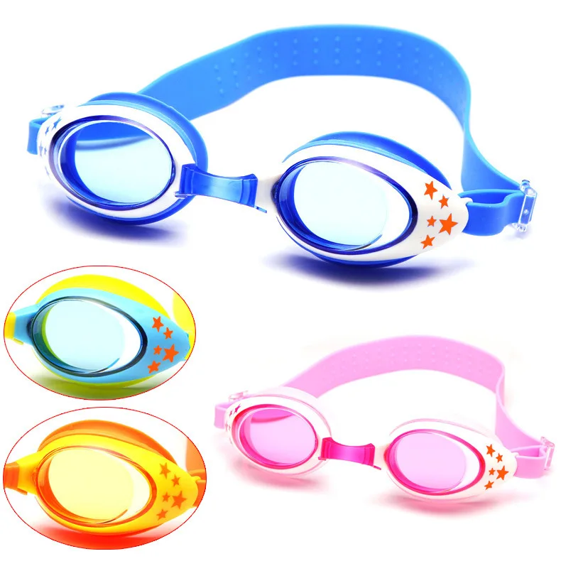 HD children's Cartoon Swimming Goggles Natural Silicone Waterproof anti-fog Mirror With Adjustable Strap