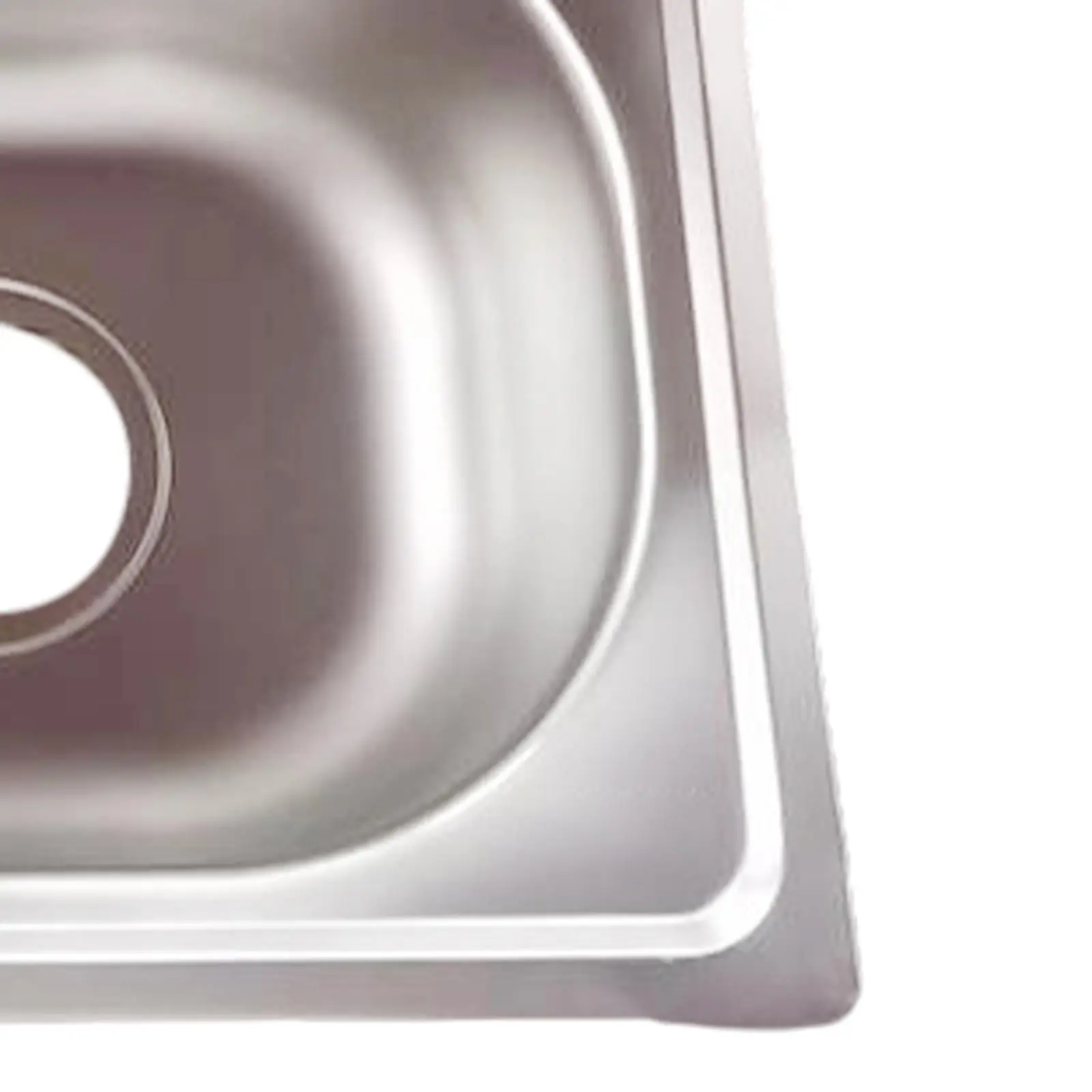 Topmount Stainless Steel Kitchen Sink Quickly Drainage Rectangle 37cmx32cm Heavy