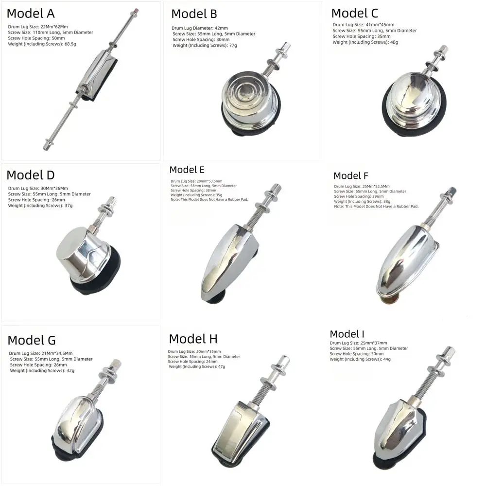 Durable Metal Accessories for drums Cover Bracket Fixing Drum Lugs Fixing Screws Silver Replacemant Drum Leg Parts Drum Lugs Leg