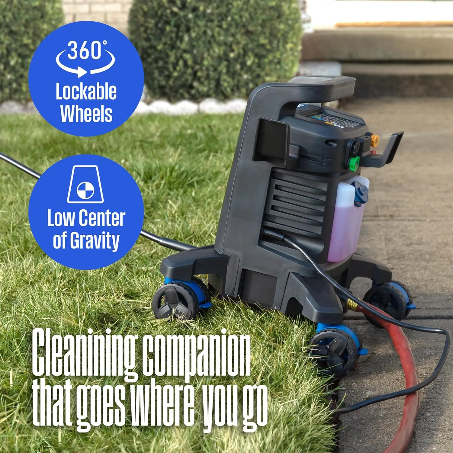 ePX3500 Electric Pressure Washer, 2500 Max PSI 1.76 Max GPM with Anti-Tipping Technology, Onboard Soap Tank, Pro-Style Steel