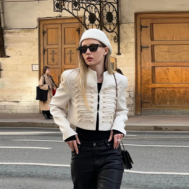 High Street Women's Jacket O-neck Single Breasted Solid Female Napoleon Jackets 2026 Spring New Chic Fashion Casual Lady Coat 7 S6190693f647846e5a68c136de9e0a055m