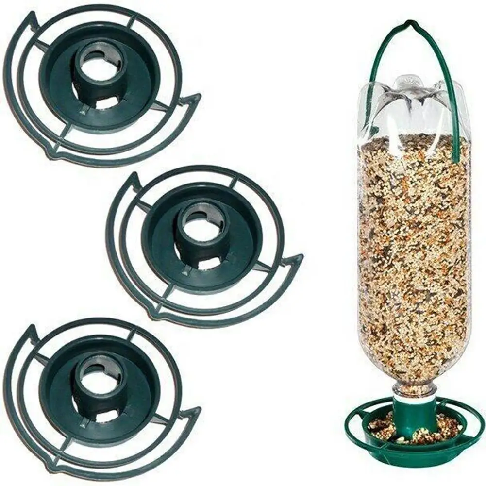 

1pc/2pcs/3pcs Recycle Empty Soda Bottle Top Bird Feeder Automatical Feeding Outdoors Hanging Feeding Tray