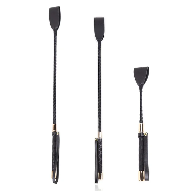 2pcs Riding Crop Durable Equestrian Training PU Leather Portable Pointer Lightweight Non Slip With Handle Horse Whip Racing