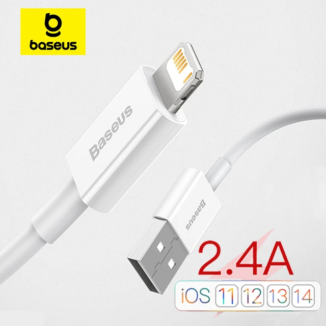 Baseus-Cable USB de datos para iPhone, Cargador rápido para iPad Air mini  4, 11, 12